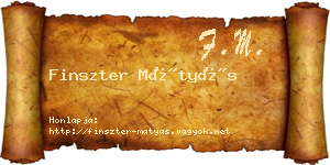 Finszter Mátyás névjegykártya